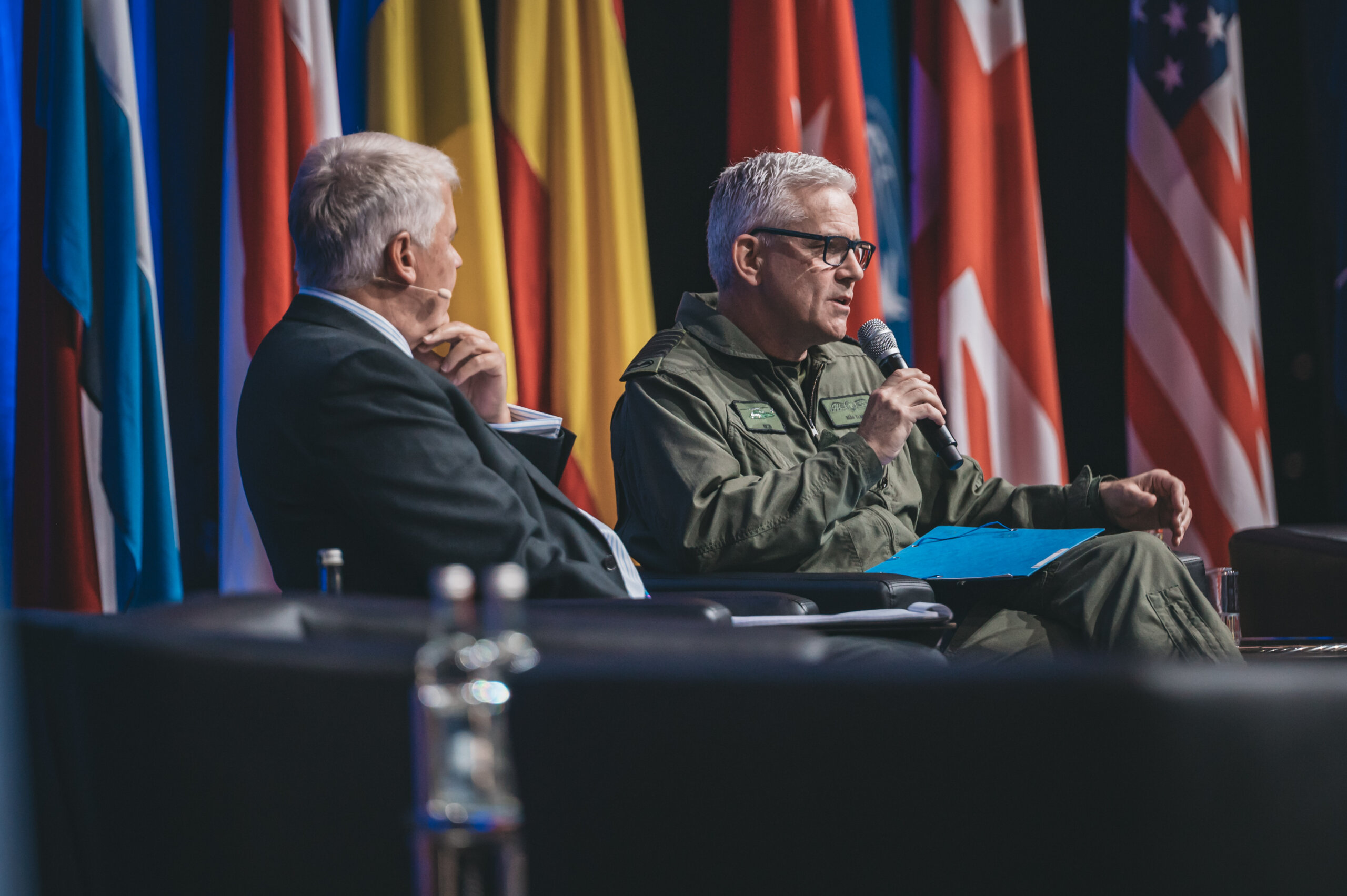 General Clancy, Chairman of the EU's Military Committee, answering questions from the audience.